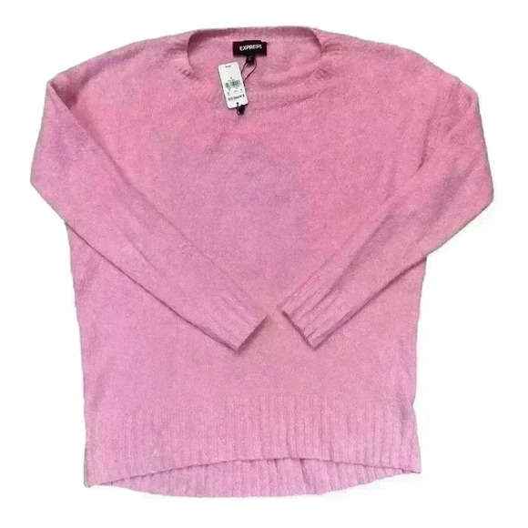 EXPRESS Pink SWEATER long drop waist Sz S - Picture 1 of 3
